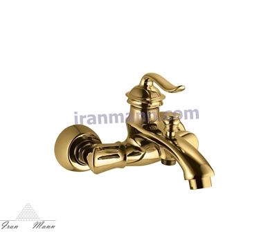 تصویر شیر حمام مدل اسپیرال طلایی البرز روز